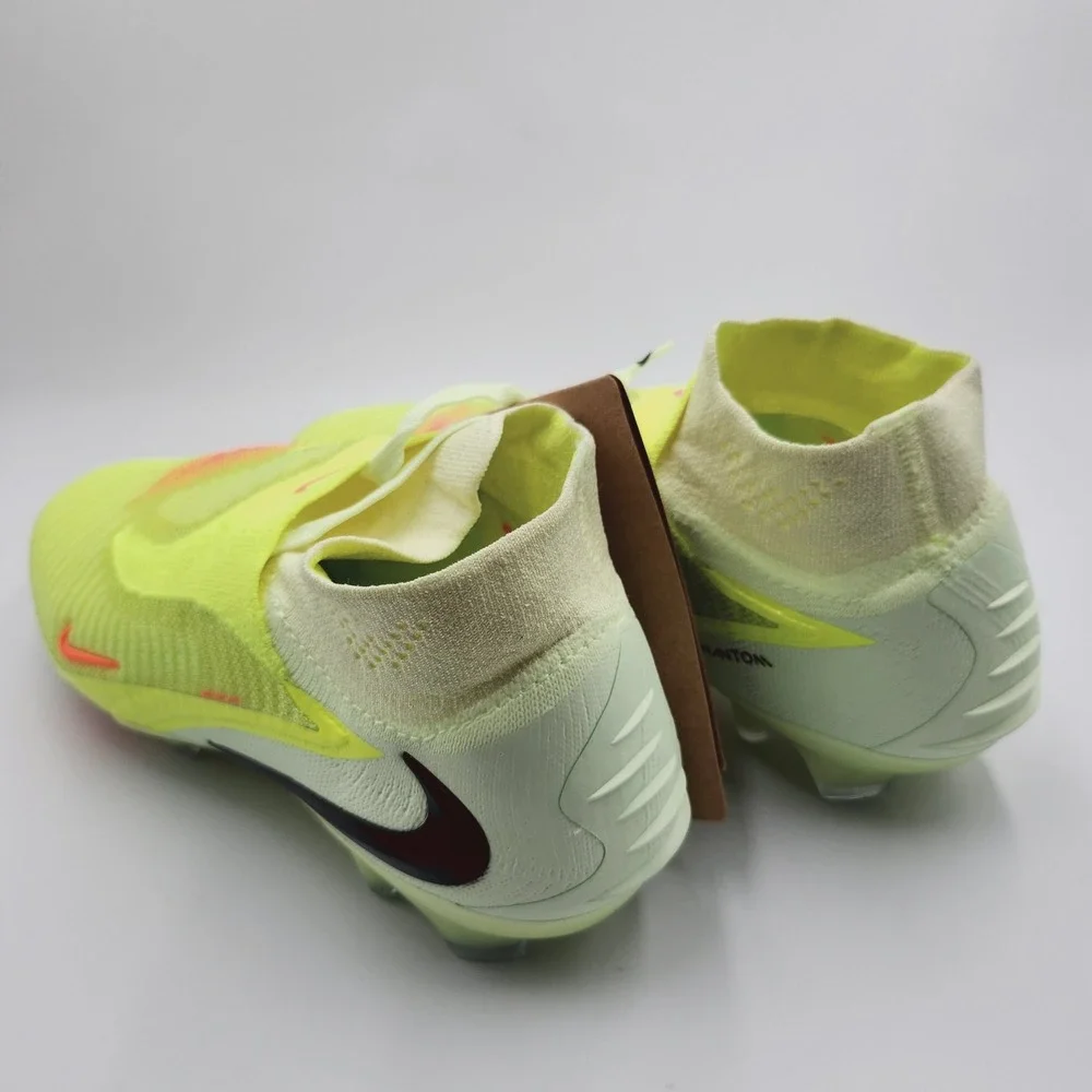 Mens Size 6.5 Nike Cleats Phantom 6 High Elite FG Crimson Limelight HJ2147-800
